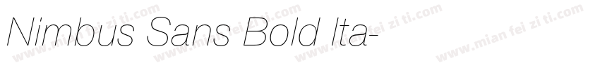 Nimbus Sans Bold Ita字体转换